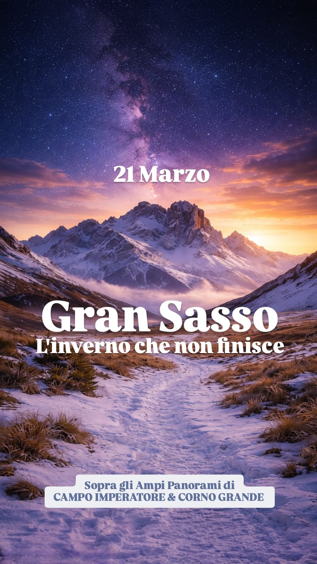 Campo Imperatore al tramonto, sotto le stelle ✨🌄