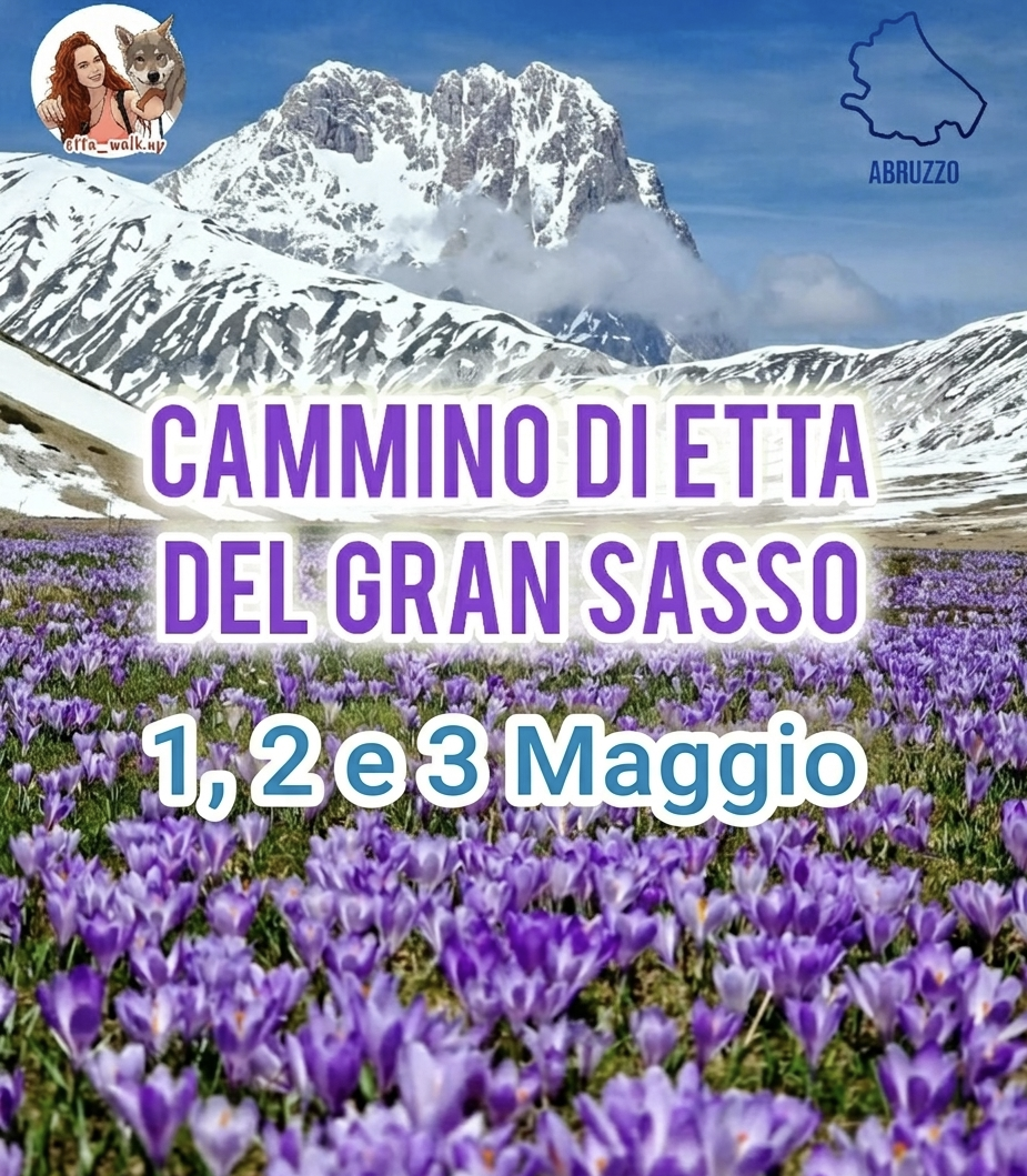 🌷IL CAMMINO DI “ETTA” NELL’INCANTEVOLE PARCO NAZIONALE DEL GRAN SASSO – 3 GIORNI CI TINGIAMO DI VIOLA, SUL LETTO DELLA PRIMAVERA, LA FIORITURA DEI CROCUS!  NELLA SPLENDIDA NATURA E BORGHI D'ABRUZZO!!!