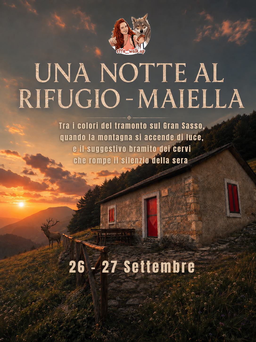 🌠 UNA NOTTE AL RIFUGIO - MAIELLA tra i colori del TRAMONTO, il BRAMITO dei CERVI 🌄